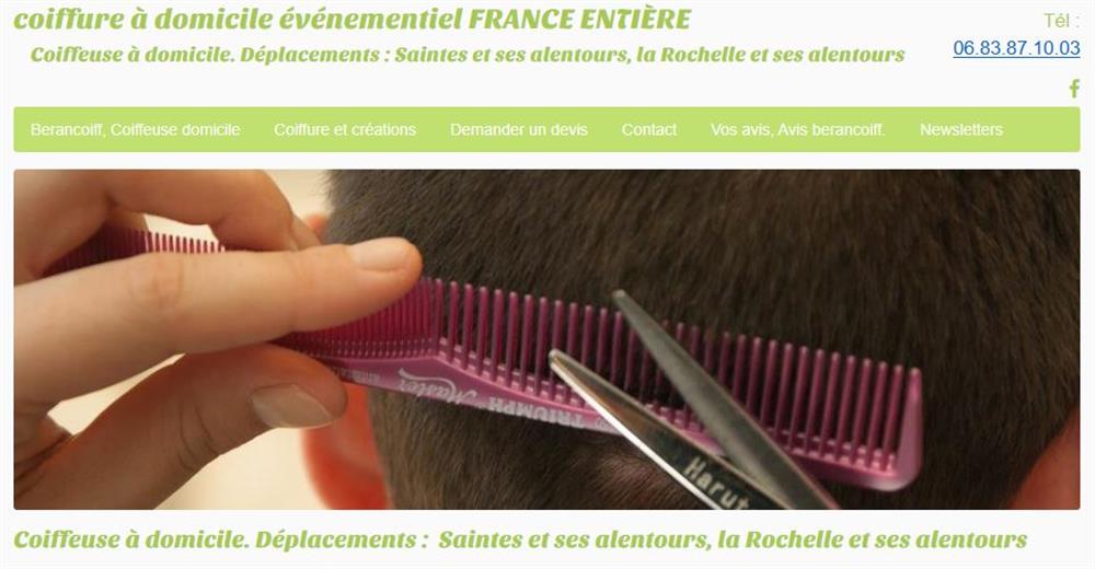 BerancoifCoiffeuse à domicile. Saintes et ses alentours, la Rochelle et ses alentours
